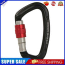 Aluminum Carabiner Outdoor Camping Climbing Hammock Lock Buckle (Black)