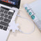3.5mm Earphone Headphone Audio Splitter 1 Male to 5 Female Adapter (White) Newly