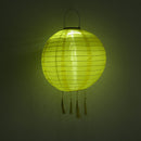 Solar Nylon Lantern Lamp Waterproof Hanging Light Festival Decor (Yellow) Newly