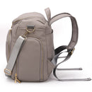 PU Large Capacity Diaper Bag Mommy Bag Backpack for Travel Totes (Grey)