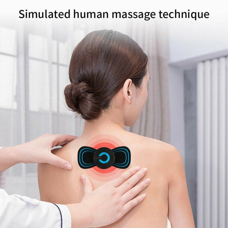 Mini Electric Neck Back Massager EMS Cervical Massage Patch (Battery Type)