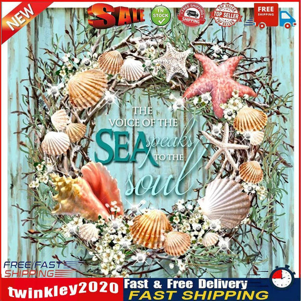 5D DIY Full Drill Diamond Painting Conch Embroidery Mosaic Craft Kit Decor Newly