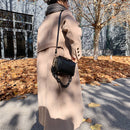 Retro Leather Shoulder Totes Women Solid Chain Flap Messenger Bag (Style 2)