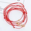 Multicolor Relationship Family Star Heart Bracelet Bangle Rope String Lucky
