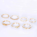 Bohemian Women Party Geometry Arrow Beach Jewelry Midi Finger Ring Set Knuckle