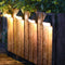 Solar Powered Led Garden Fence Lights Wall Step Outdoor Waterproof Lighting