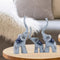 Set mit 3 Elefanten Familien Figuren Tisch Tierstatuen   Dekor