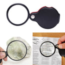 Foldable Magnifying Glass Reading Monocle 6X Pocket Magnifier with Leather Case
