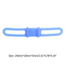 Silicone Strap Bike Torch Band Flashlight Clip Bicycle Light Holder (Blue)