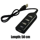 4 Port USB 2.0 Hub w/ 1.6-Foot Cable for PC Flash Drive Mobile HDD (Black)