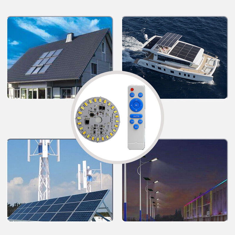 12W Remote LED Control Panel Round Solar Ceiling Lighting Circular Lamp Board