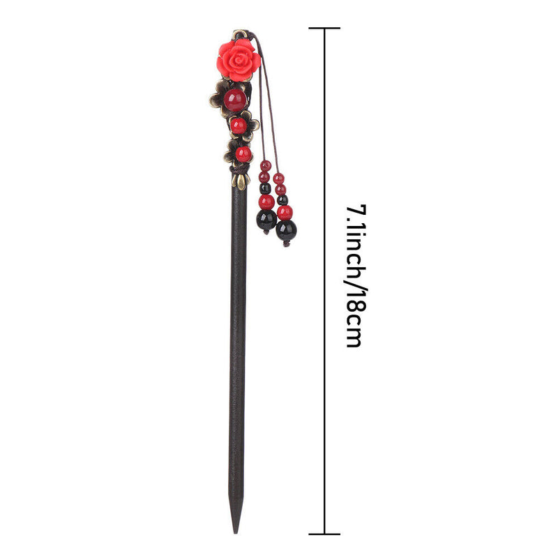 2PCS Girl Hairpins Styling Wooden Hair Pins Chopsticks Hair Stick Chinese