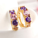 Zircon Earrings Hot Colorful Flower Ear Ring Ear Stud Ear Clip