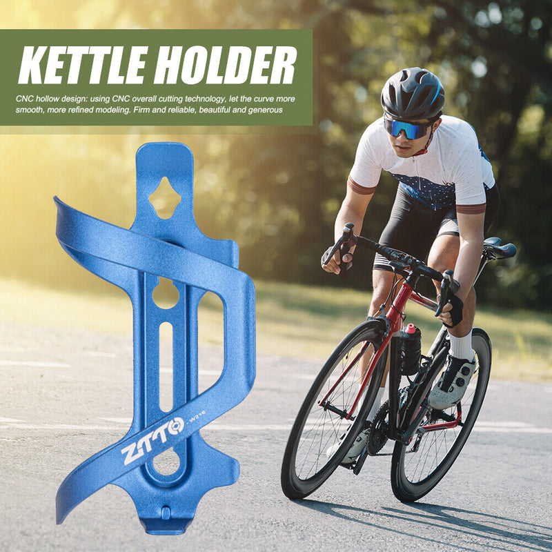 ZTTO MTB Bicycle Bottle Cage Ultralight Aluminum Kettle Bike Rack (Blue)