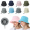With Windproof Rope Foldable Anti-UV Bucket Hat Beach Cap Sun Hat Fisherman Cap