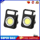 2pcs Mini COB Work Light Small Pocket Flashlight USB Rechargeable Key Light