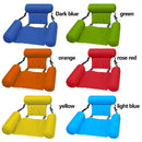 Floating Bed Swimming Pool Inflatable Water Longue w/Backrest (Dark Blue)