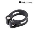 Mountain Bike Seatpost Clamp CNC Road Bicycle Seat Tube Clip (Black 31.8mm)