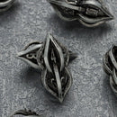 Gift Polyhedral Table Games Accessory Metal Alloy Dice Set Hollow Arcanum Dices