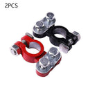 2Pcs Universal Black Red Car Battery Terminals Clamp Connectorl Flexibi T9H2