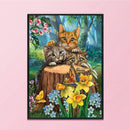 DIY Cotton Thread Three Kittens Printed Full Cross Stitch Kit Handicraft Gifts