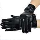 Gothic Punk Hip-Hop Dance Leather Gloves Dress Up Black Gloves Halloween