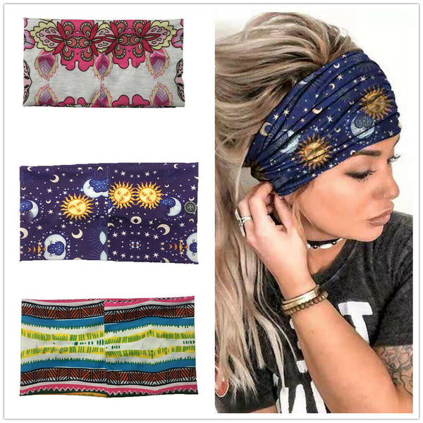 Women Hair Hoop Scarf Head Scarf Headgear Hip Hop Tiara Boho Hairband Hair Hoop