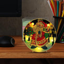 DIY LED Special Shaped Diamond Painting Santa Claus Needlework Home Ornament