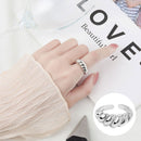 Trendy Geometric French Croissant Creative Adjustable Ring Opening Twill