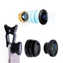 3 in 1 Fish Eye+ Wide Angle+ Macro Camera Lens Kit for Phone (Black) Newly