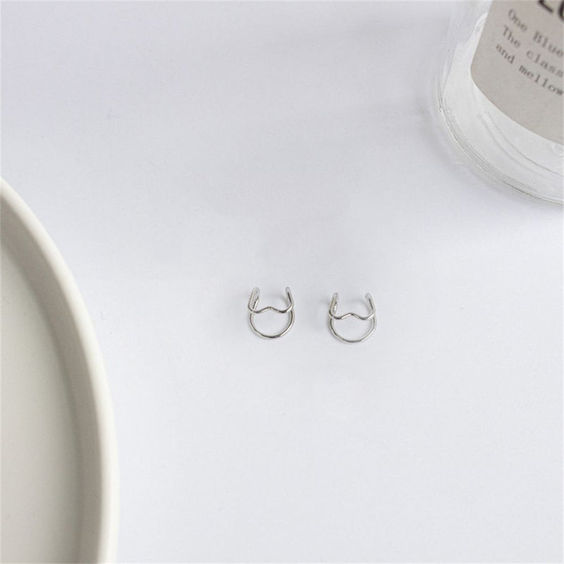 Earrings Geometric Heart Clip Earrings C-shape Ear Clip Aesthetic Jewelry