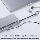USB 3.0 Rj45 Ethernet Docking Station USB Type-C Hub 4K Dual HDMI For Laptop PC