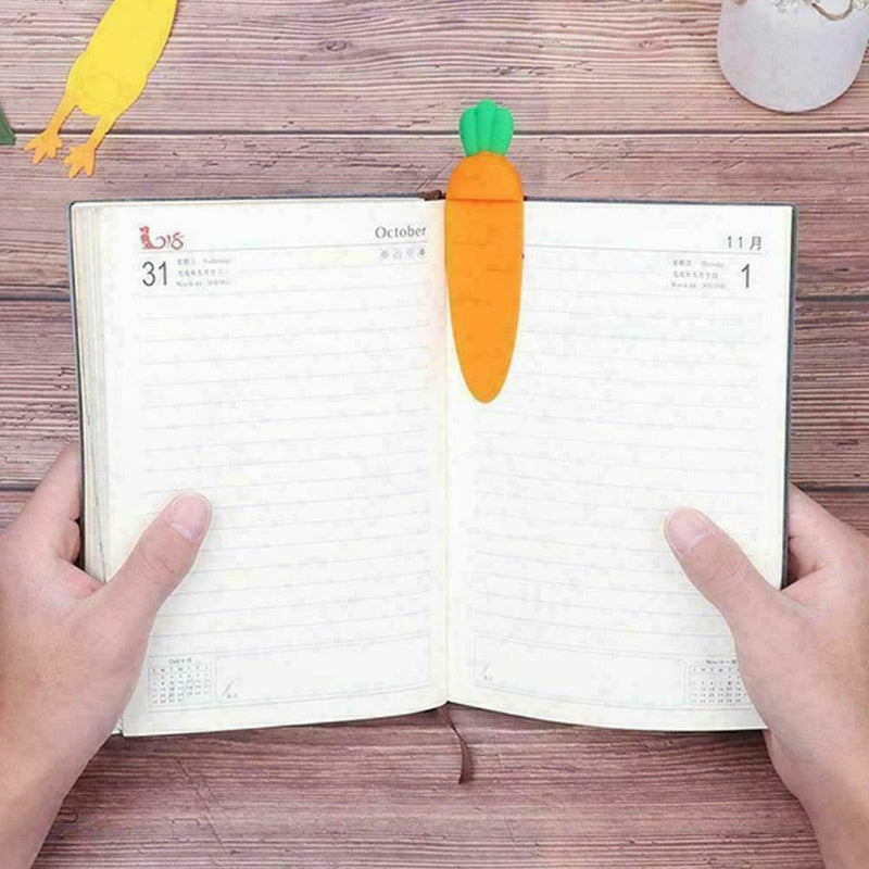 Silicone School Supplies Office Stationery Carrot Bookmark Mark Book
