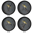 Decorations Black Creative Kung Fu Wall Clock Bruce Lee Chinese Round Clock