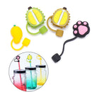 Tips Silicone Straw Plug Drinking Dust Cap Cup Accessories Cartoon Plugs Cover