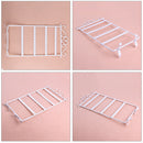 Earrings Necklace Ear Studs Jewelry Display Rack Metal Stand Holder(White)