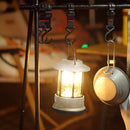 Retro Outdoor Camping Lamp Type-C USB Rechargeable Portable Lantern (White)