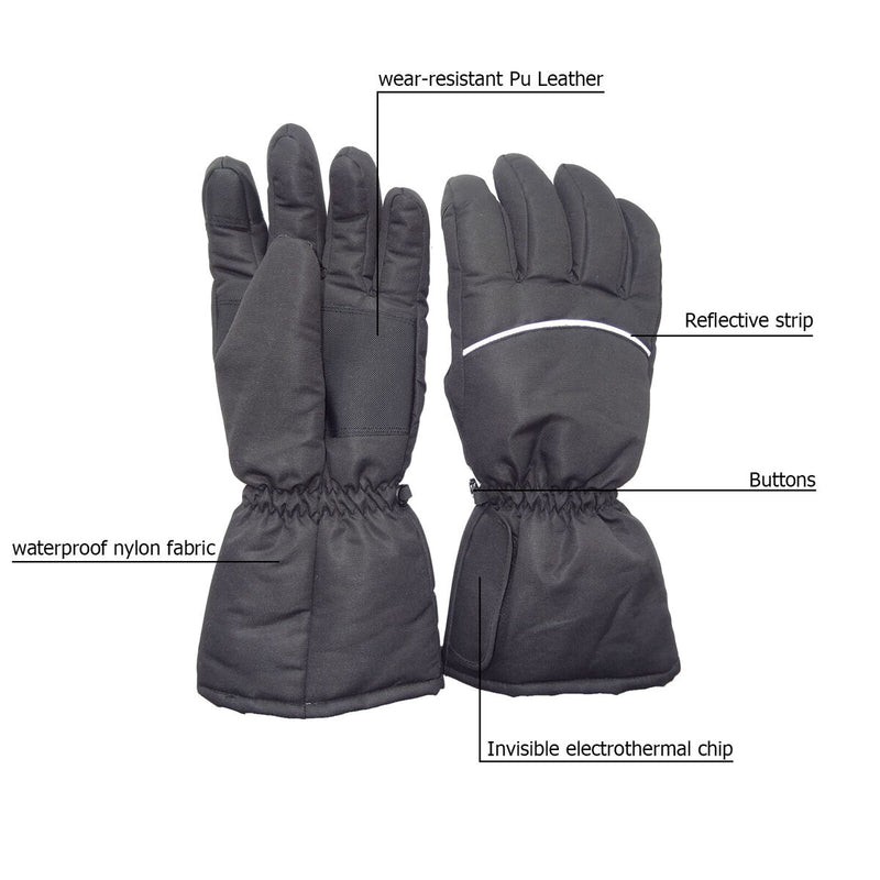 Heated Gloves, Winter Warming Hand Warmers Waterproof Thermal Heating Gloves