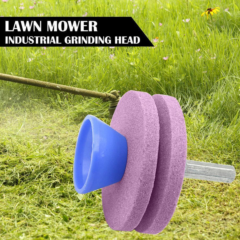 5pcs Lawn Mower Sharpener Whetstone Lawnmower Sharpener Cut Grass (Pink)