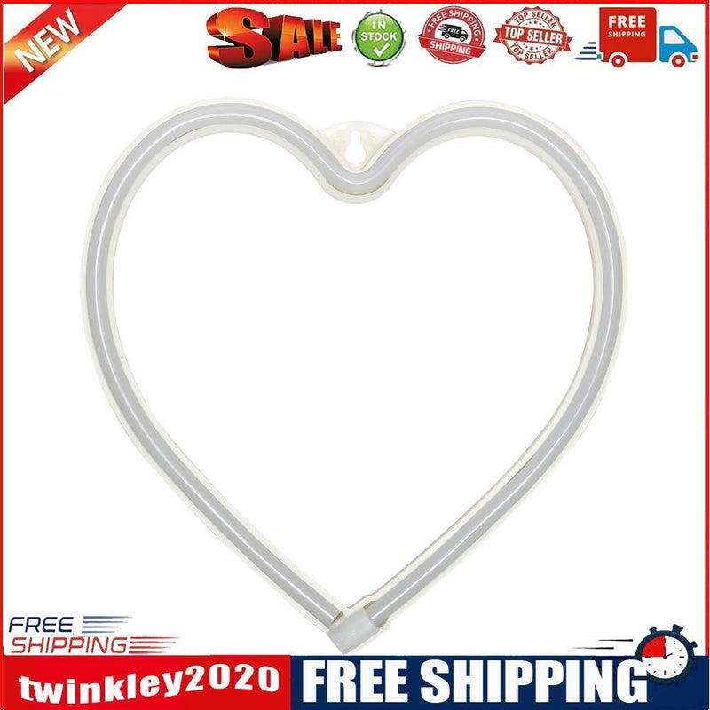 LED Neon Light Heart Sign Night Lamp Xmas Valentine Day Decor Gift (Pink)