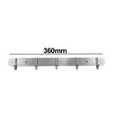 Wall Mounted Hooks Coats Clothes Hat Row Hook Towel Hanger Rack(5 Hooks Newly