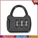 Zinc 3 Digit Code Combination Password Lock Mini Carrying Case Lock (Black)