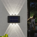 2x Solar Wall Lamp Outdoor Balcony Fence Path Garden Decor (White 6LED) Newly