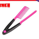 DIY Salon Hairstyle Styling Hair Straightener V Comb Iron Straightening