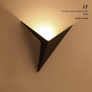 Modern Triangle LED Wall Lamp Nordic Indoor Room Decor (Black Warm Light) Newly