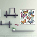Partial Cross Stitch 14CT Colorful Butterflies Counted DIY Animal Embroidery Art