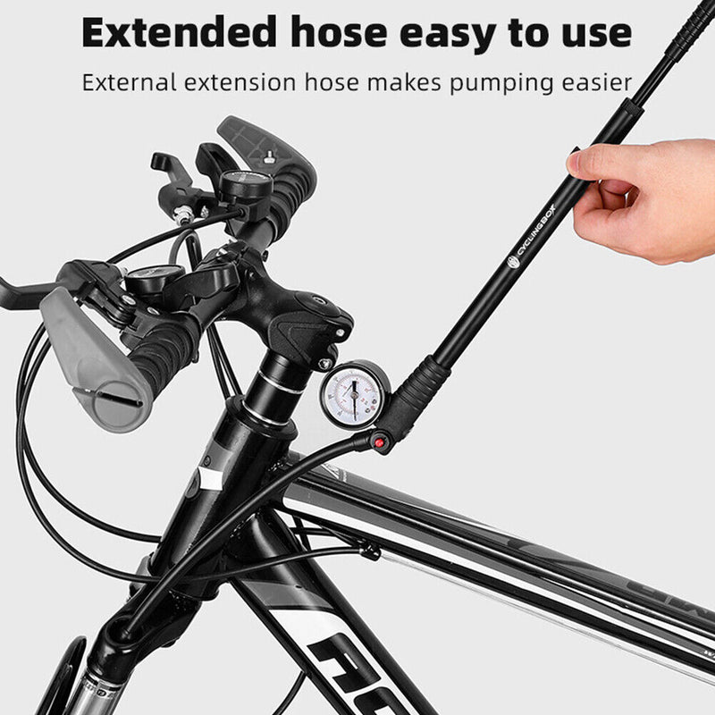 CYCLINGBOX American/Presta Valve Universal Bike Tire Inflator Cycling Accessory