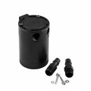 Universal Compact Baffled 2-Port Aluminum Oil Catch Can Reservoir Tank