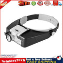 10X Headband LED Magnifying Glasses Magnifier Loupe Jewelry Reading (Grey) Newly
