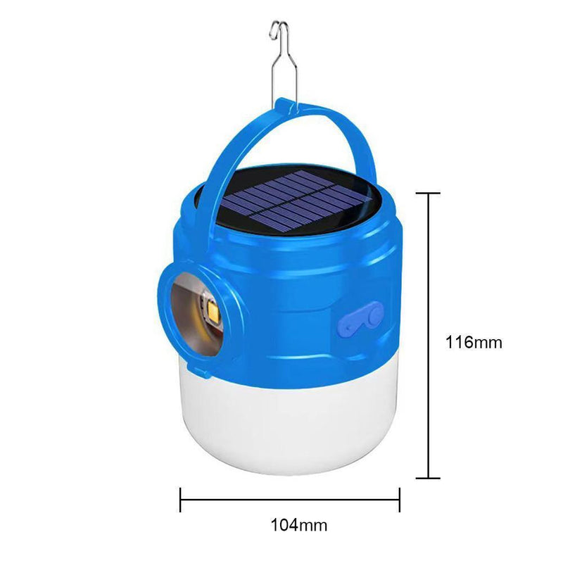 Solar LED Camping Light USB Rechargeable Bulb Outdoor Searchlight Tent Lamp